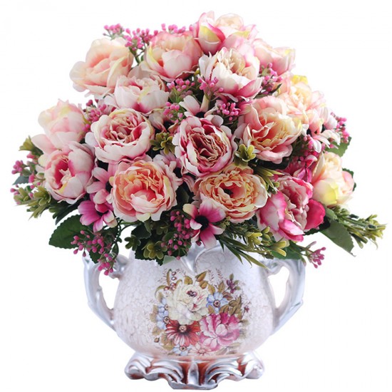 30cm High Quality Peony Flowers Silk Artificial Bouquet Babybreaths Accessories DIY Small Fake Daisy Flowers Wedding Home Decor 30cm High Quality Peony Flowers Silk Artificial Bouquet Babybreaths Accessories DIY Small Fake Daisy Flowers Wedding Home Decor