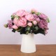 30cm Rose Pink Silk Bouquet Peony Artificial Flowers 5 Big Heads 4 Small Bud Bride Wedding Home Decoration Fake Flowers Faux 30cm Rose Pink Silk Bouquet Peony Artificial Flowers 5 Big Heads 4 Small Bud Bride Wedding Home Decoration Fake Flowers Faux