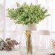 6pcs Artificial Plastic Eucalyptus Bouquet Green Coffee Wedding Decoration Arrangment Faux Foliage Fake Plants Branch Home Decor 6pcs Artificial Plastic Eucalyptus Bouquet Green Coffee Wedding Decoration Arrangment Faux Foliage Fake Plants Branch Home Decor