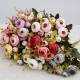 white silk tea roses artificial flowers bride small bouquet for wedding home decoration high quality fake flowers roses bouquet white silk tea roses artificial flowers bride small bouquet for wedding home decoration high quality fake flowers roses bouquet