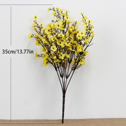 silk white cherry blossom artificial flowers artificial flowers bouquet for wedding home room decoration babysbreath wholesale