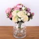 30cm Rose Pink Silk Bouquet Peony Artificial Flowers 5 Big Heads 4 Small Bud Bride Wedding Home Decoration Fake Flowers Faux 30cm Rose Pink Silk Bouquet Peony Artificial Flowers 5 Big Heads 4 Small Bud Bride Wedding Home Decoration Fake Flowers Faux