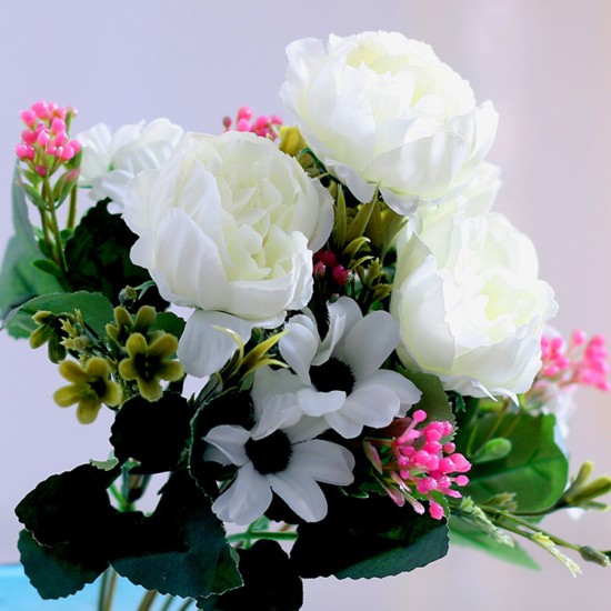 30cm High Quality Peony Flowers Silk Artificial Bouquet Babybreaths Accessories DIY Small Fake Daisy Flowers Wedding Home Decor 30cm High Quality Peony Flowers Silk Artificial Bouquet Babybreaths Accessories DIY Small Fake Daisy Flowers Wedding Home Decor
