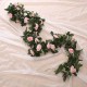 silk artificial rose vine hanging flowers for wall decoration rattan fake plants leaves garland romantic wedding home decoration silk artificial rose vine hanging flowers for wall decoration rattan fake plants leaves garland romantic wedding home decoration