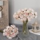 27heads Pink Roses Peony Artificial Flowers Silk Bouquet for Table Vase Arrange Home Wedding Decoration Roses Fake Flowers 27heads Pink Roses Peony Artificial Flowers Silk Bouquet for Table Vase Arrange Home Wedding Decoration Roses Fake Flowers
